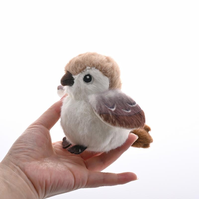 1 Piece Cartoon Chubby Parrot Sparrow School Bag Keychain Cute Bird Plush Pendant Exquisite Birthday Gift Car Decoration
