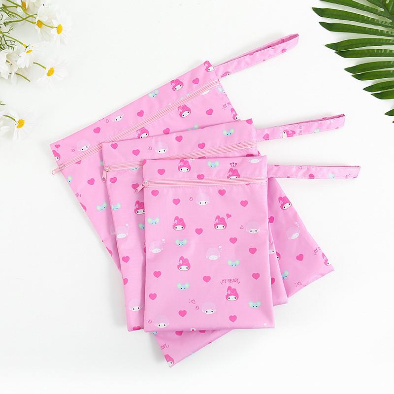 Cute Hello Kitty Kuromi My Melody Pattern Travel Storage Bag Set With Waterproof Material And Multiuse Functionality