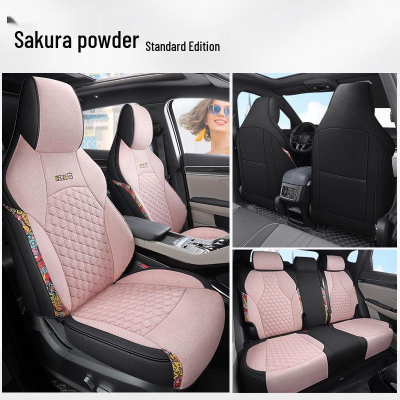 BYD Song Pro Linen Cartoon Seat Cover - All-Season Universal Cushion