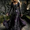 Hot Sale Craft V-Neck Sweet Ladies Halloween Dress Ladies Dress