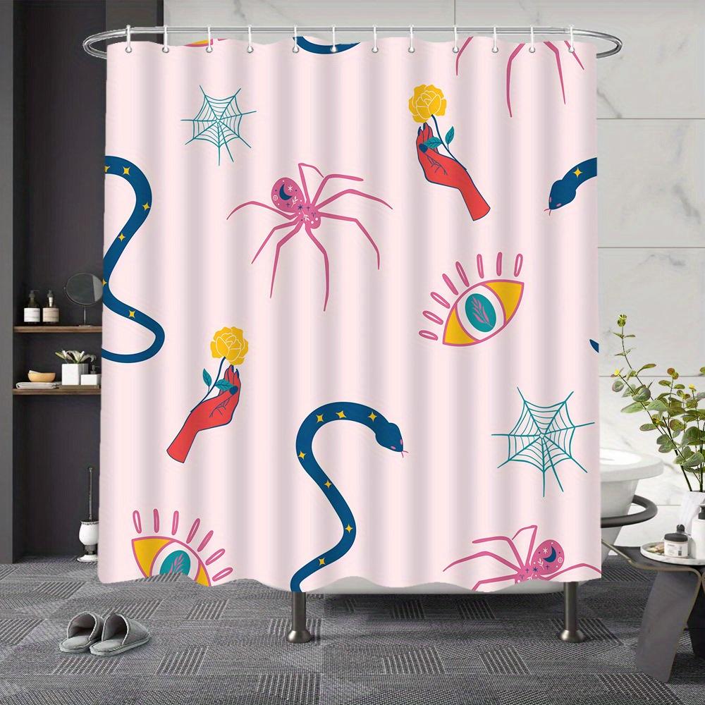

Abstract Moon Galaxy Shower Curtain - Imaginative Print, All-Season Bathroom Decor, with Hooks W90xH180cm