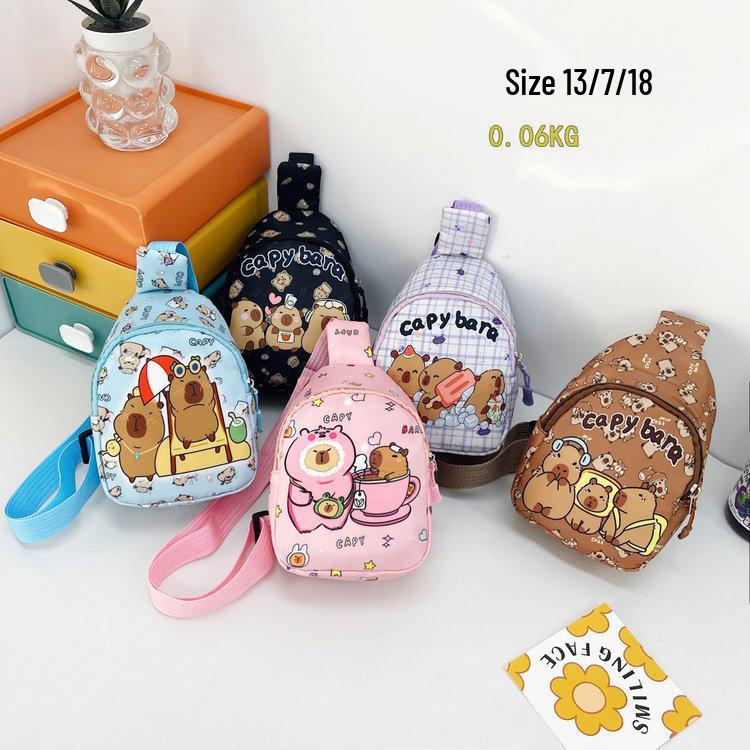 

Дитяча сумка-кросбоді Капібара - Легка, модна сумка на одне плече для хлопчиків та дівчаток рожевий