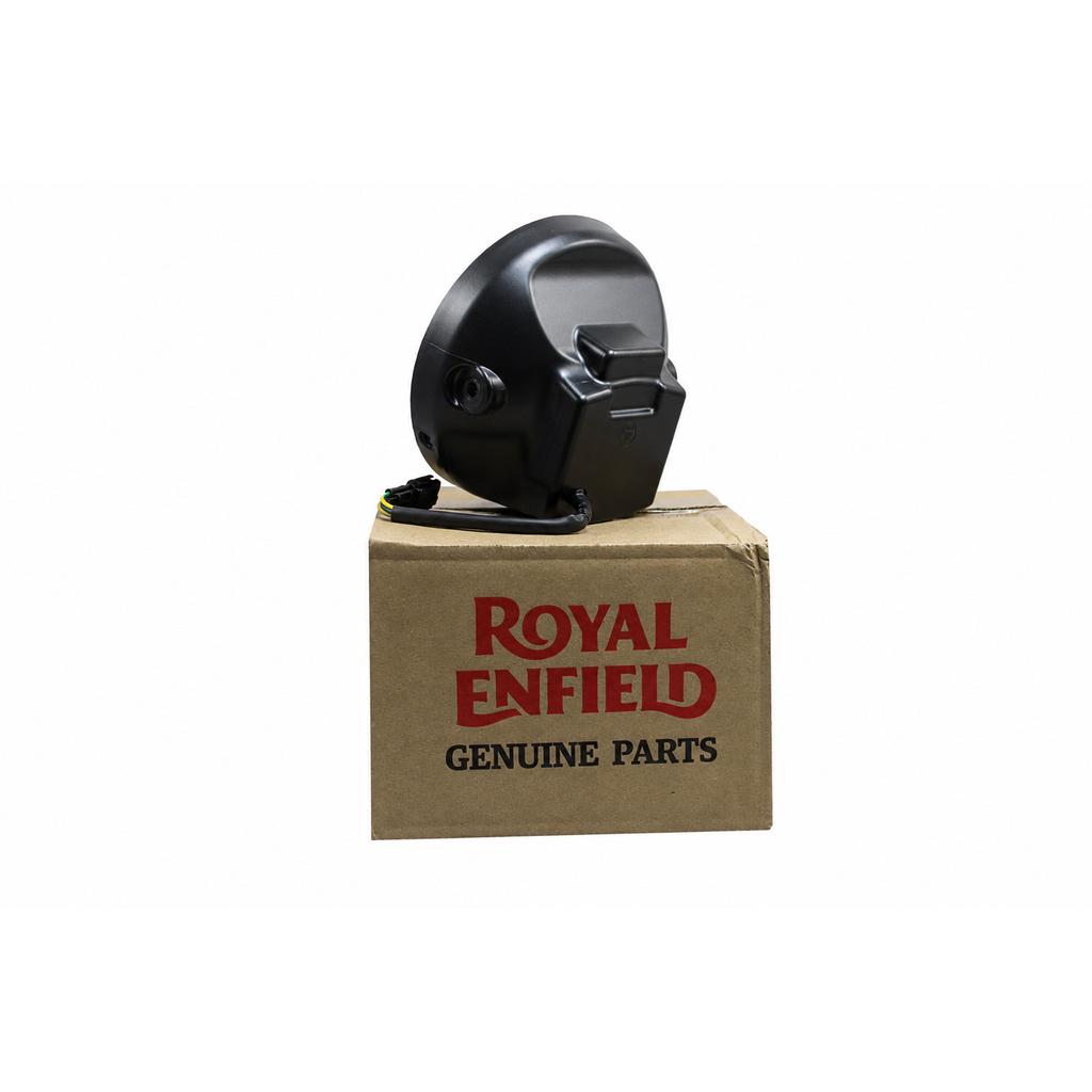 Black "Head Lamp Casing With Harness Assembly For Royal Enfield Himalayan 411"