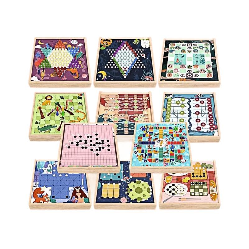 Gomoku, Člověče, nezlob se!, Dáma: Sada 3 herních desek 3 v 1 pro interakci a vzdělávání rodičů a dětí