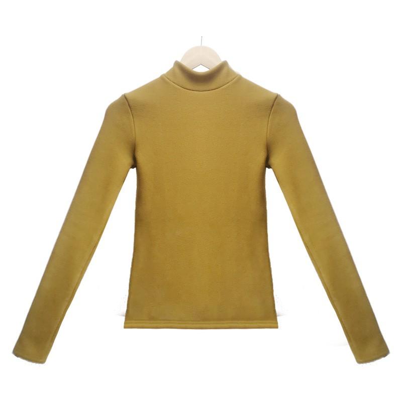 Womens Thick Thermal Half Turtleneck Base Layer Top Winter Warm Fleece Lined Long Sleeve Slim Fit Casual