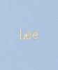 LEE Women'S Small Twitch Logo Ringer T-Shirt Light Blue
