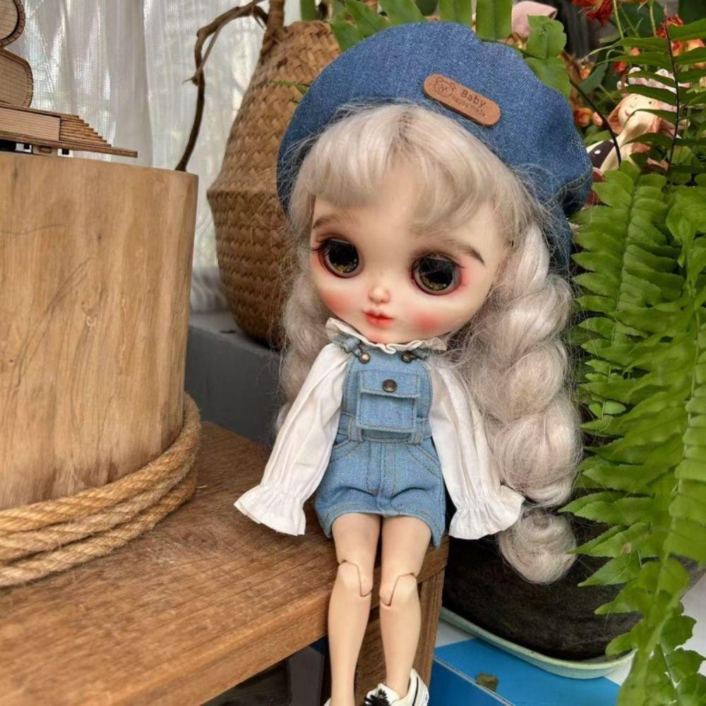 Casual Wears Pocket Jeans Overalls Skirt for Blythe Dolls For Ob22 Ob24 Doll/for Azone Dolls