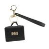Mini PU Leather Keychain Coin Purse with Strap - Multi-use Bag Charm & Mobile Accessory