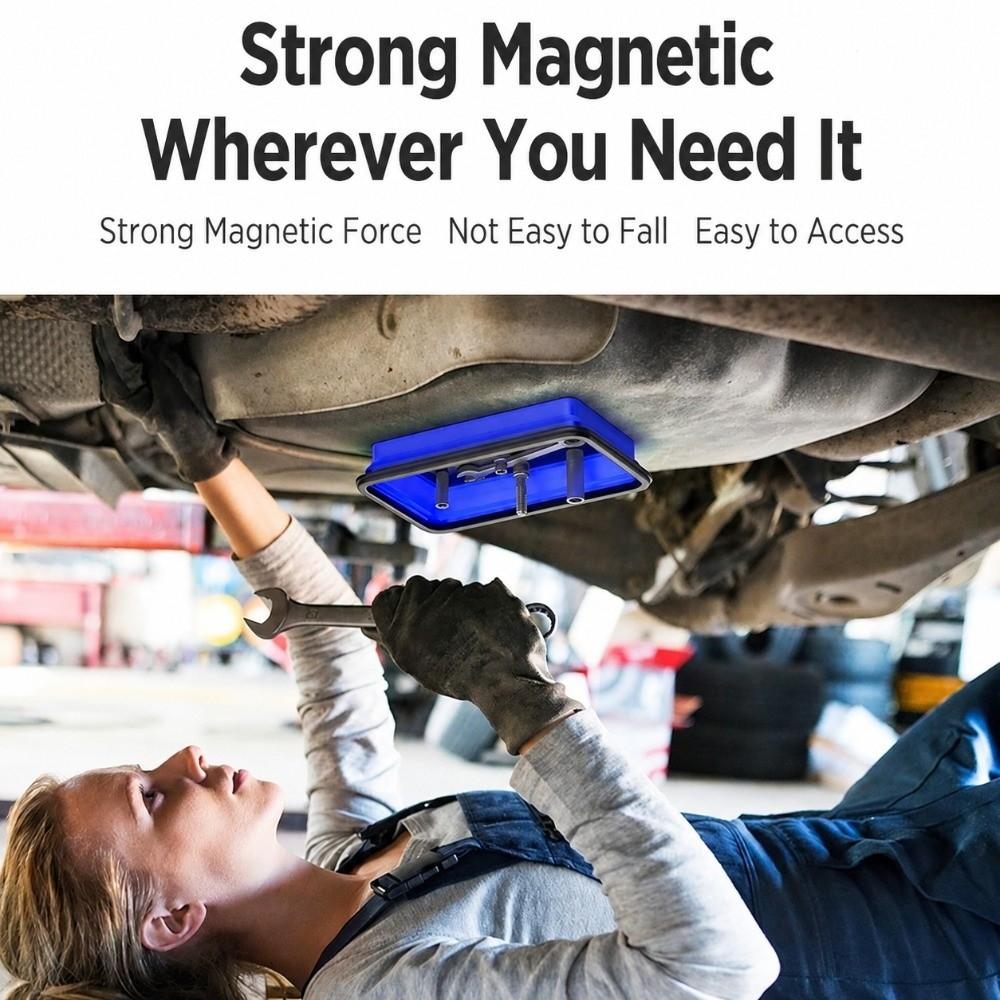 Square Shape Magnetic Parts Tray Rectangle Shape Magnetic Tool Organizer For Bolts Nuts Washers