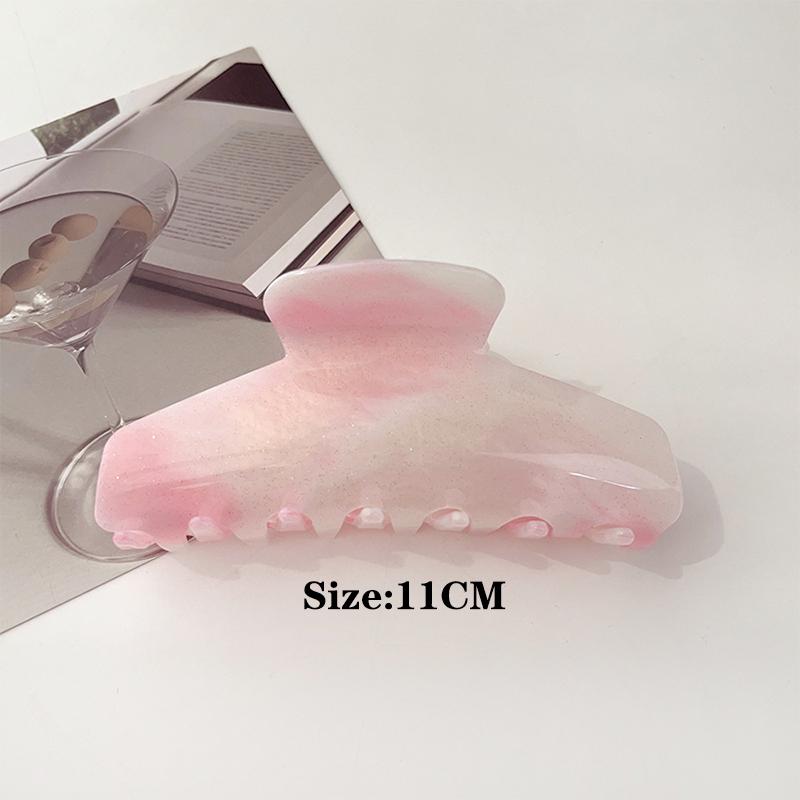 Gradient Color Gripper Korean Edition Large Acrylic Hair Grip Women'S Minimally Designed Back Hair Clip Shark Clip