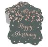 Inkdotpot Real Gold Foil Bracket Shape Paper Hang Tags Happy Birthday Favor Tags Pack Of