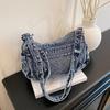 Retro Denim Single Shoulder Bag Women's Crossbody Commuter Tote Bag Casual Versatile Daily City Simple Style Messenger Bag