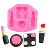 Silicone Cupcake Toppers Clay Chocolate Cake Decorations Mold 3D Makeup Tool Silicone Molds Lipstick Bottle Fondant Mold