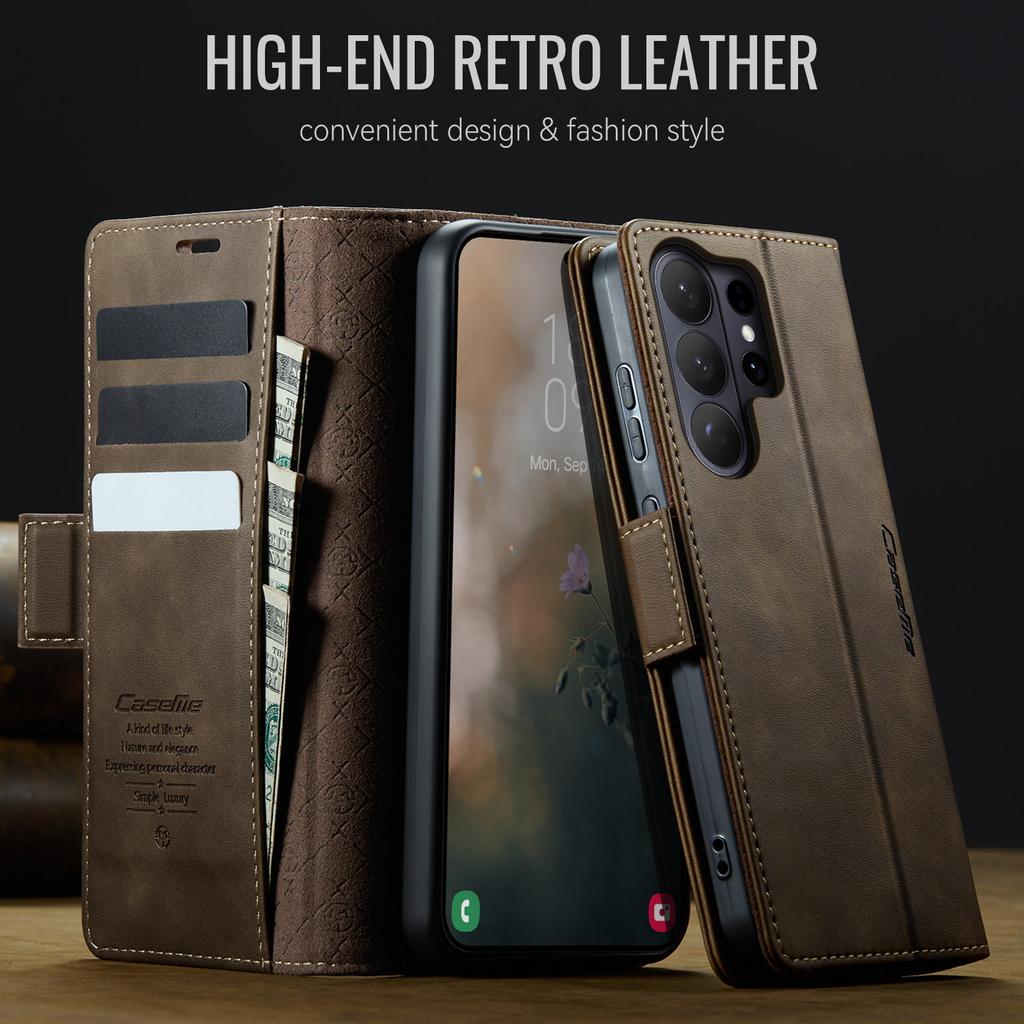 Business Magnetic Cards Solt Wallet Leather Case For Samsung Galaxy S26 Ultra S25 S24 S23 S22 Note 20 Ultra 10 Plus Book Cover