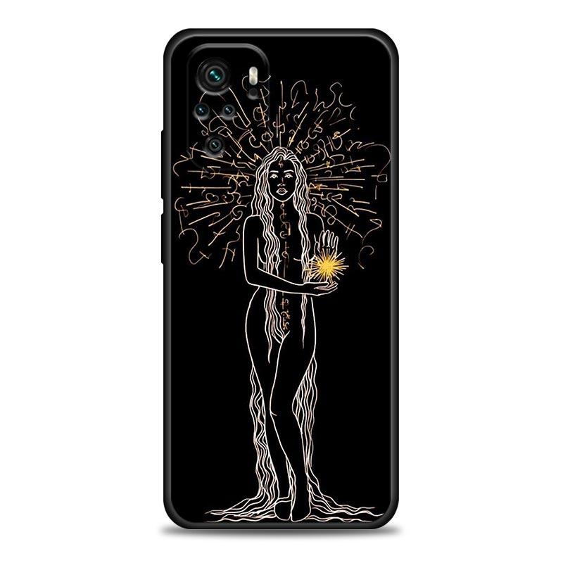Phone Case For Xiaomi Redmi Note 11 10 8 Pro 9S 8A 10S 11S Soft Cover Witches Moon Tarot Mystery Totem For Redmi Note 8Pro 10Pro