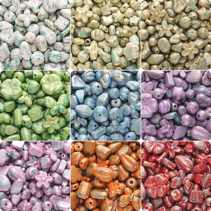 10g/bag 5-20mm Acrylic Imitation Picasso Blend Beads DIY Bracelet Necklace Earrings Jewelry Accessories