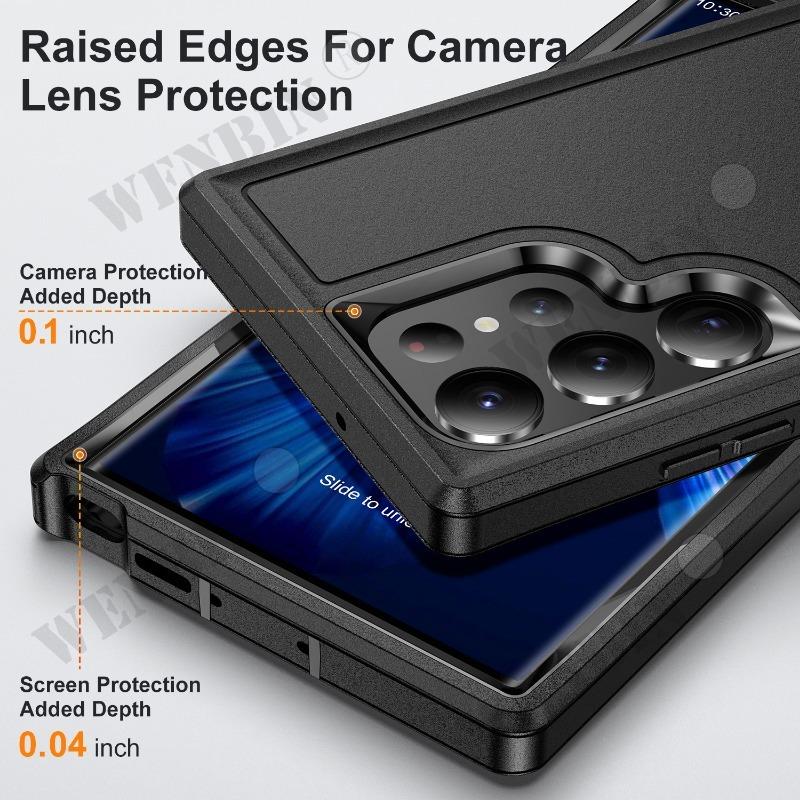 Case for Samsung Galaxy S23 Ultra Plus S22 Ultra A54 A14 A13 Heavy Duty Shockproof Anti-Scratch Rugged Protective Cover