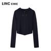 Jin Yujie Women's 2025 Summer Hooded Slim-Fit Knitted Cardigan