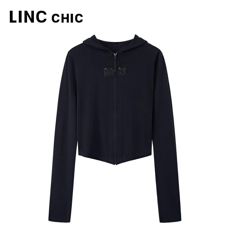 Jin Yujie Women's 2025 Summer Hooded Slim-Fit Knitted Cardigan