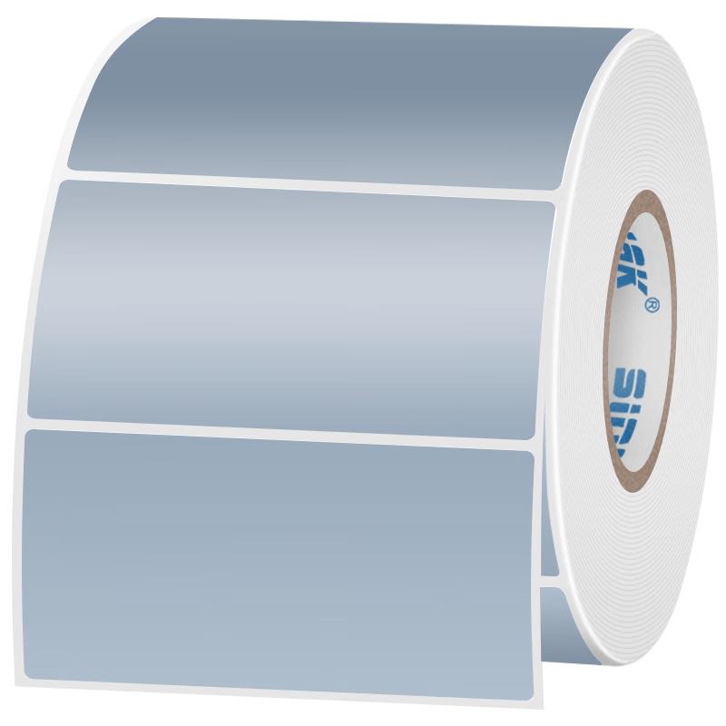 XINMA Waterproof PET Matte Silver Fixed Asset Labels