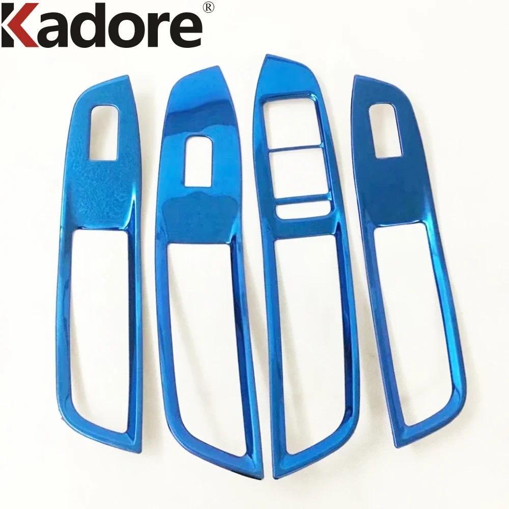 Car Inner Door Window Lift Switch Button Panel Cover Trim For MG Zs SUV 2017- Carbon Fiber Interior Accessories