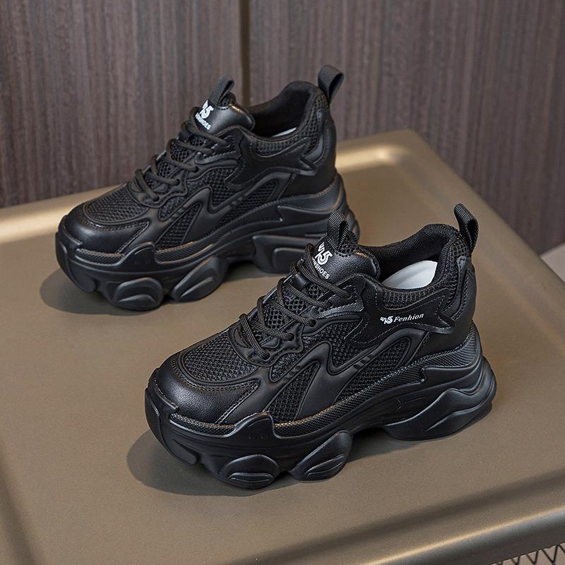 Spring and summer new inner height increase cm dad shoes women's thick-soled versatile casual sports little white shoes