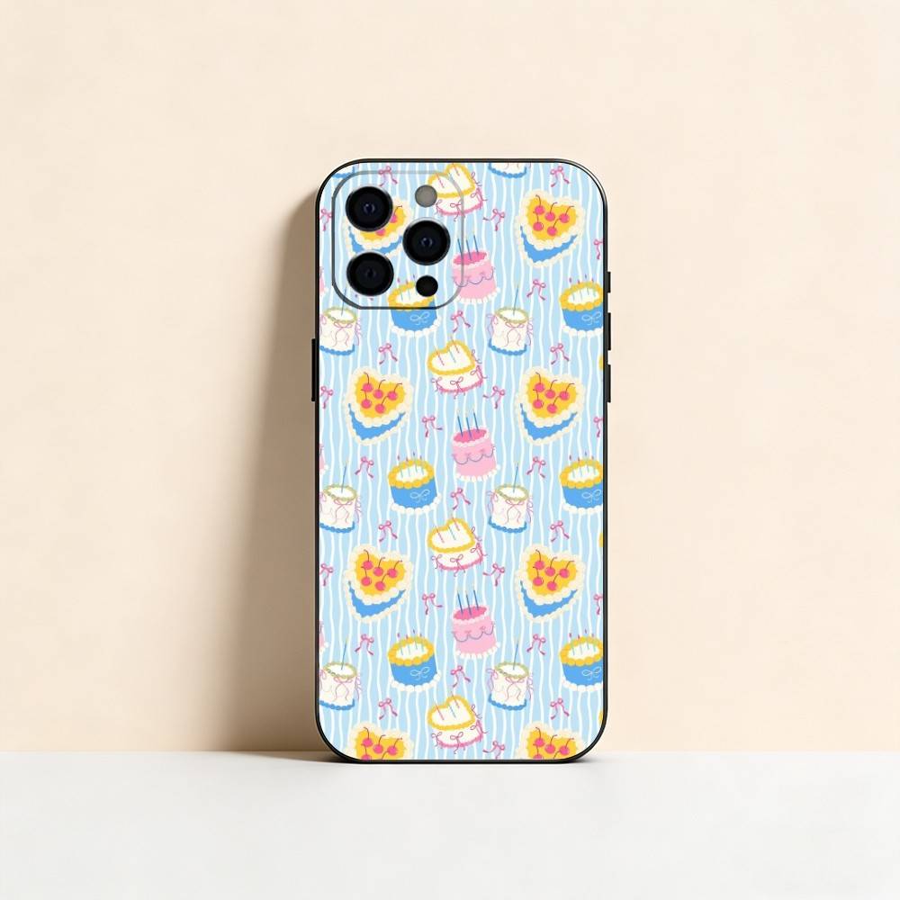 INS Cream Strawberry Cake Cartoon Cute Phone Case Silicone Soft For IPhone 17 16 15 14 13 12 11 X XR Plus Pro Max Plus