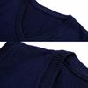 Chaleco de Lana Tejido de Invierno Casual para Hombre de Color Sólido con Cuello en V sin Mangas Talla Grande