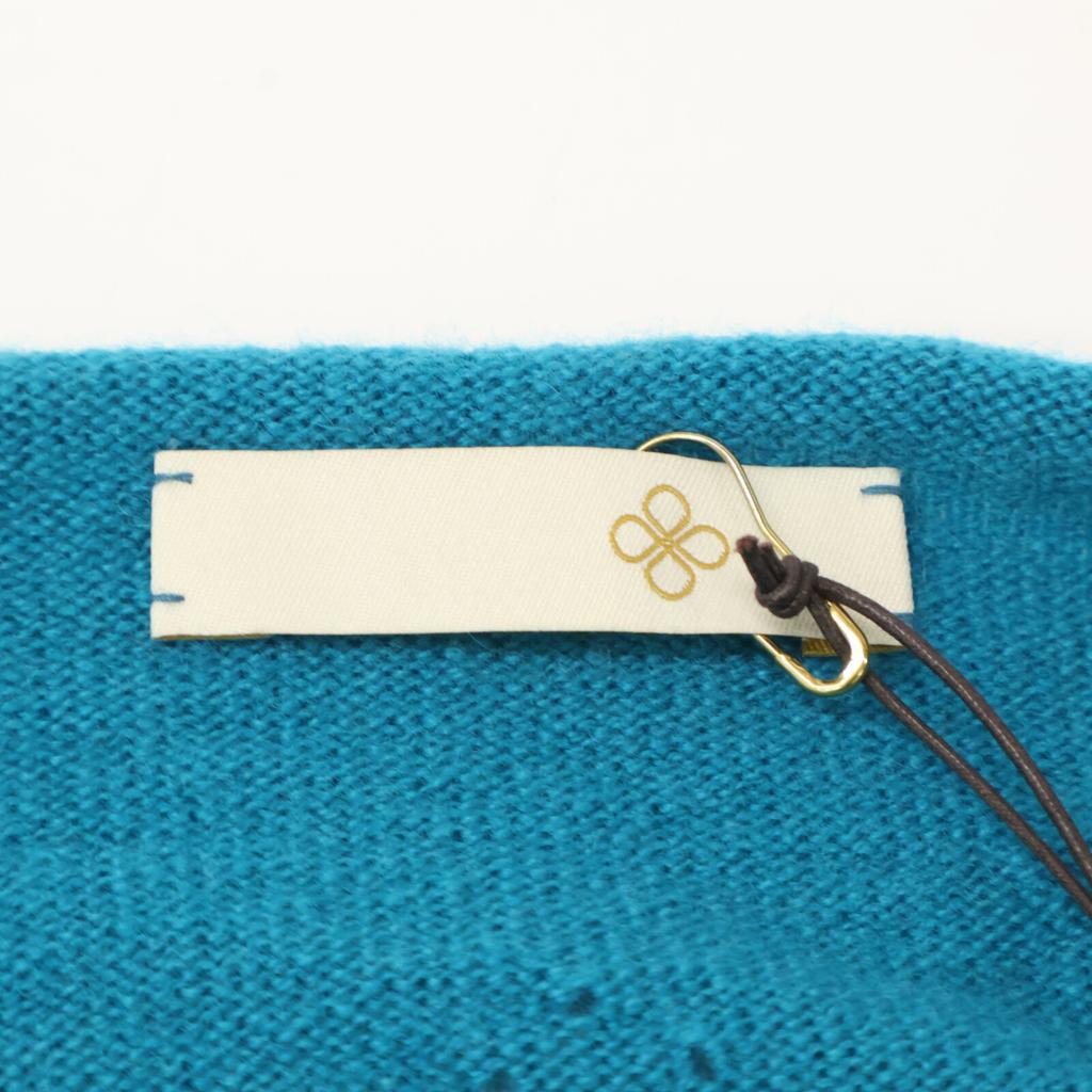 TOYOBOSHI TAMATA 09IT-EF0002 Blue Green Cashmere 100% Knit Sweater tops 2 Blue-GreenUsed