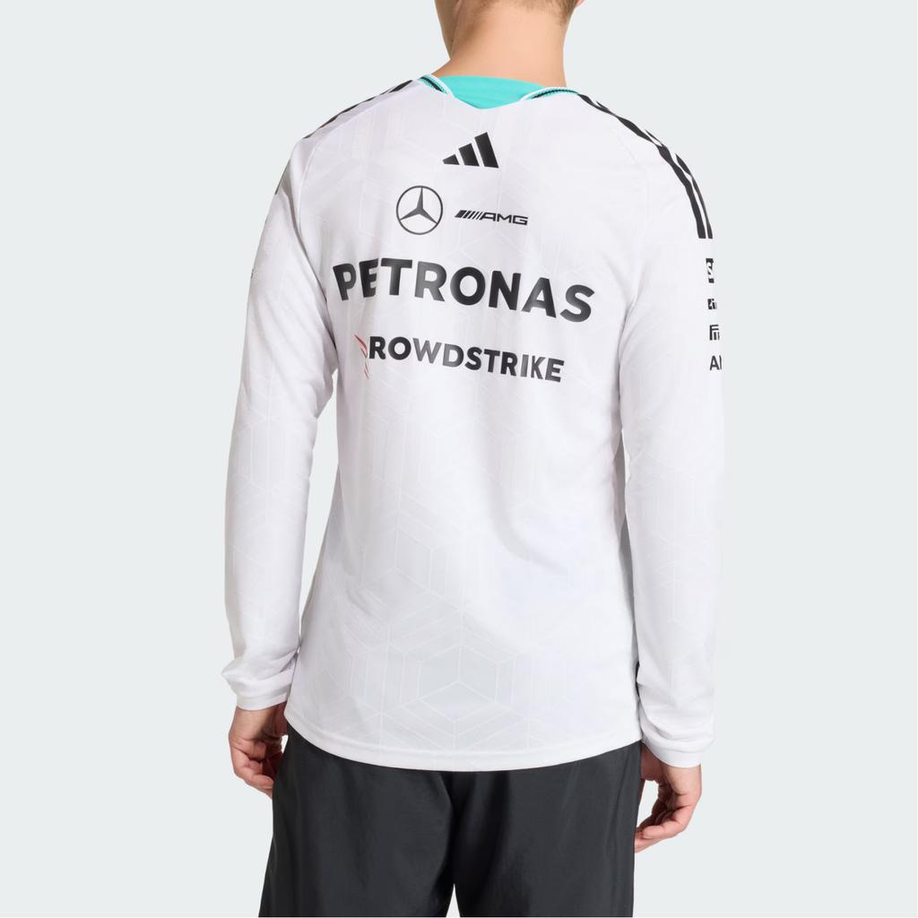 Adidas Mercedes - Amg Petronas Formula 1 Team Jersey Authentic Slim Fit Long Sleeve Sports T-Shirt Men Tops KE5308