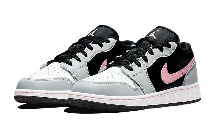 Jordan 1 Niskie 'Black Grey Pink' GS 553560-062