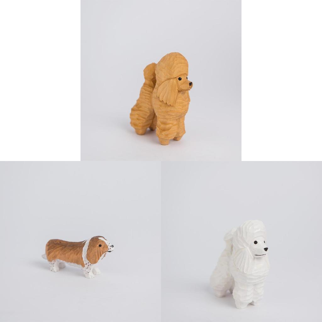 Wooden Dog Sculpture With Handcrafted Design For Home Decor And Gift Giving
