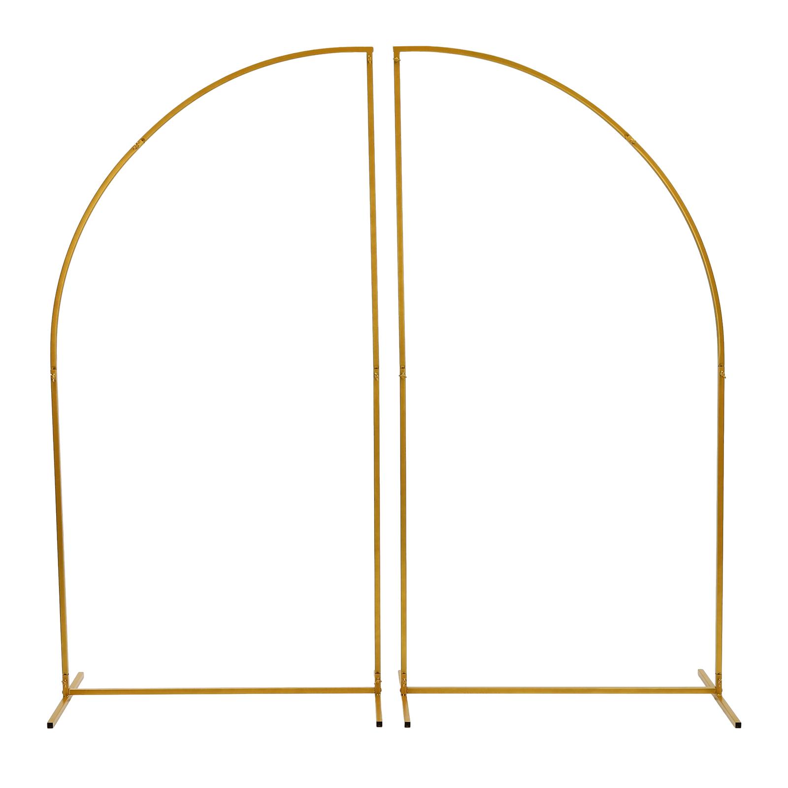 

1,8 м Свадебная арка с двойными дверями из углеродистой стали для фотосъемки, свадьбы, садовых цветов, вечеринок по случаю дня рождения L золотой