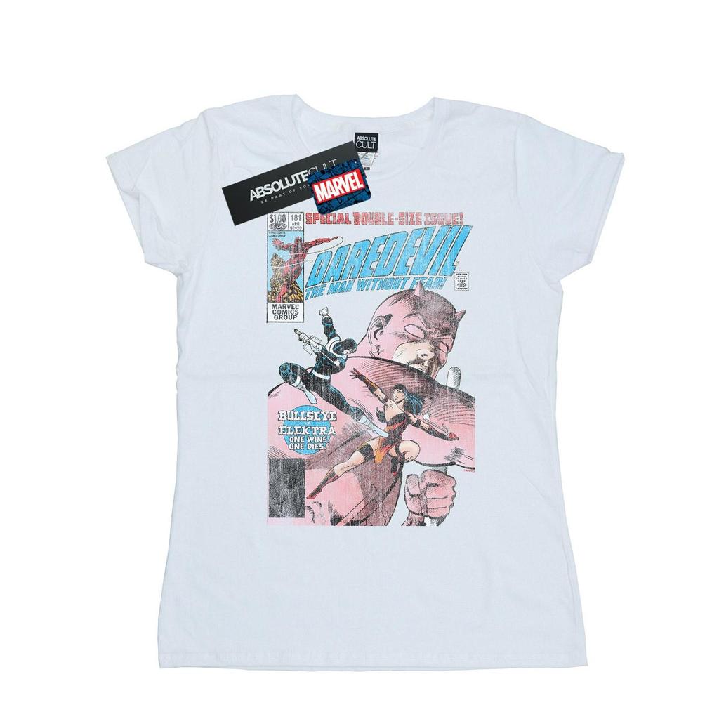 Marvel Womens/Ladies Daredevil Distressed Bullseye Vs Elektra Cover Cotton T-Shirt