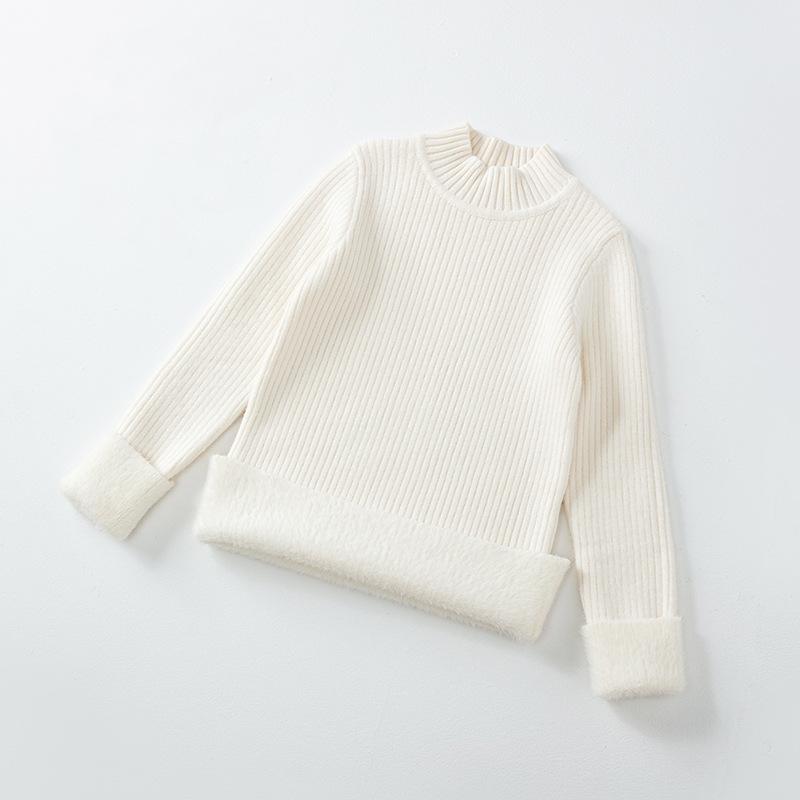Kids Sweater Autumn Winter O-neck Fleece Thick Warm Kintwear Tops for Boys Casual All-match 2-13 Years Children Pullovers