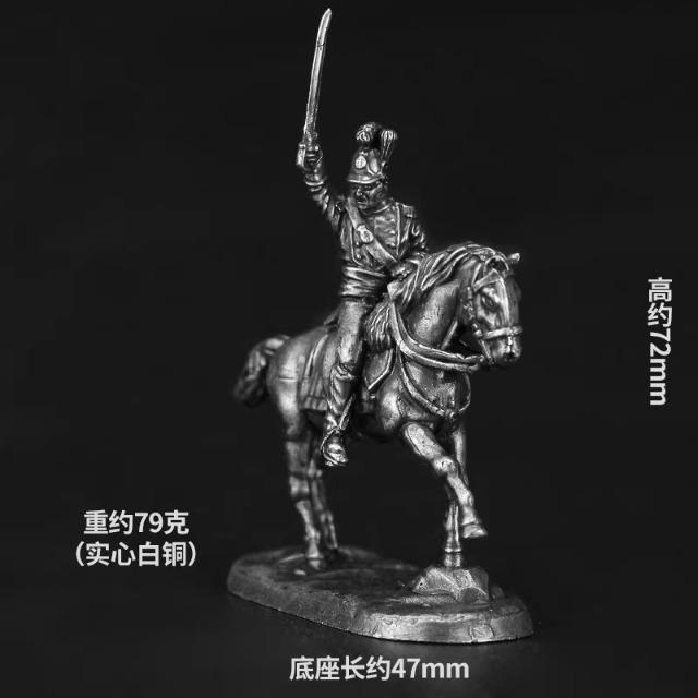 Miniature Napoleonic Wars Soldiers Figures Set Metal Flat Army Men Collection for Home Office Desk Decoration Game Chess Pieces