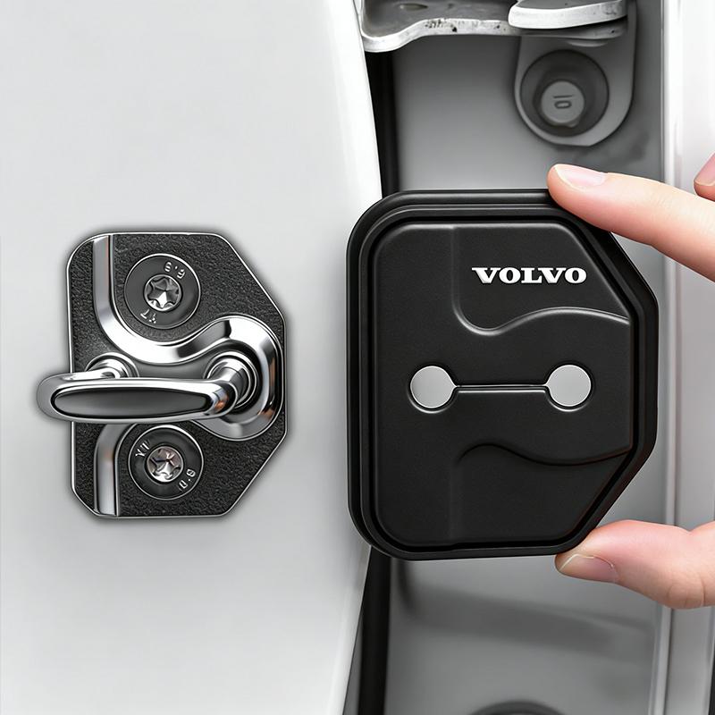 4PCS Car Door Lock Buckle Protector Cover Silicone Anti-Collision Anti-Rust for Volvo XC40 XC60 XC90  EX30 Auto Interior Parts HQ8