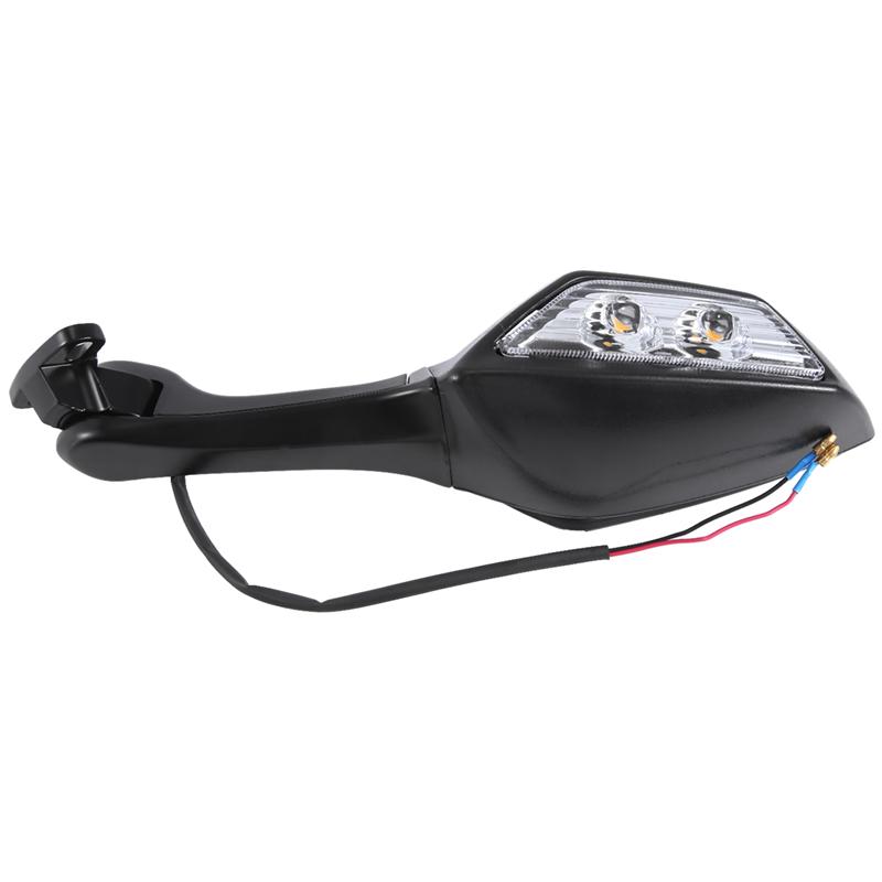 A20F-Motorcycle Side Rearview Mirrors With Turn Signal LED Light For Honda CBR250R CBR300R CBR500R CBR650F CBR650R