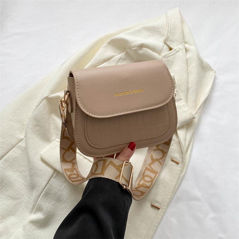 Chic French Minimalist Square Handbag For Women In Trendy Black White And Khaki Colors хаки