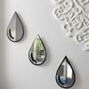 3/6pcs Drop-Shaped Acrylic Mirror Wall Stickers, Self-Adhesive Wall Decals for Office, Living Room & Bedroom Decor
