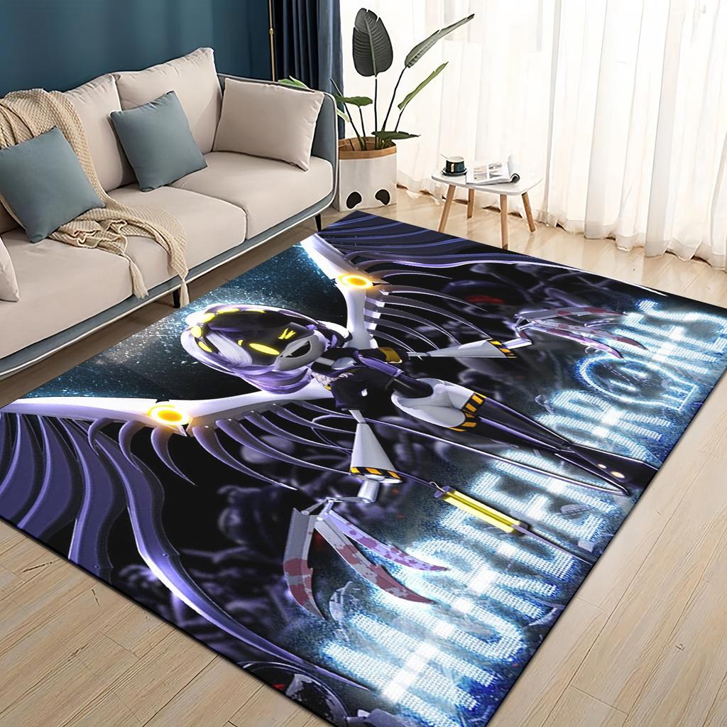 3D Print Murder Drones Cartoon Uzi V J Robot Gift Carpet Rug for Living Room Bedroom Home Sofa Decoration,kid Non-slip Floor Mat