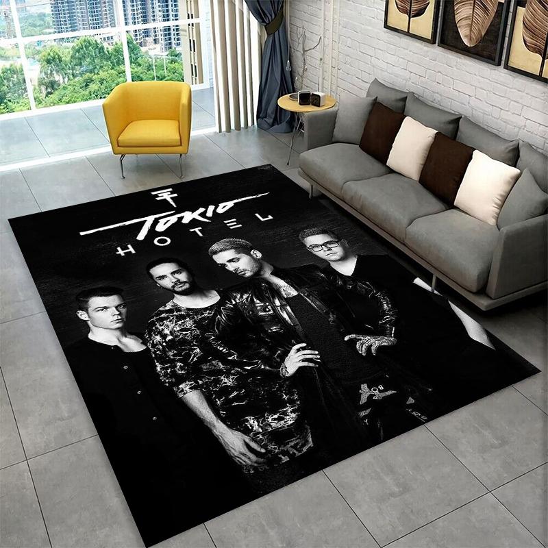 

Ковер Rock Band Tokio Hotel Билл Каулитц для Спальни Гостиной Дивана Игровой Комнаты Прихожей Декор Дома, Детский Коврик Нескользящий 40x60cm