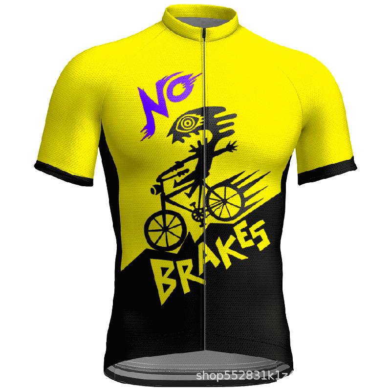 Close-fitting Tights, Cycling Clothes, Sports Tops, Shoulder Sleeves, T-shirts, Partial 3D Printing Men's Summer