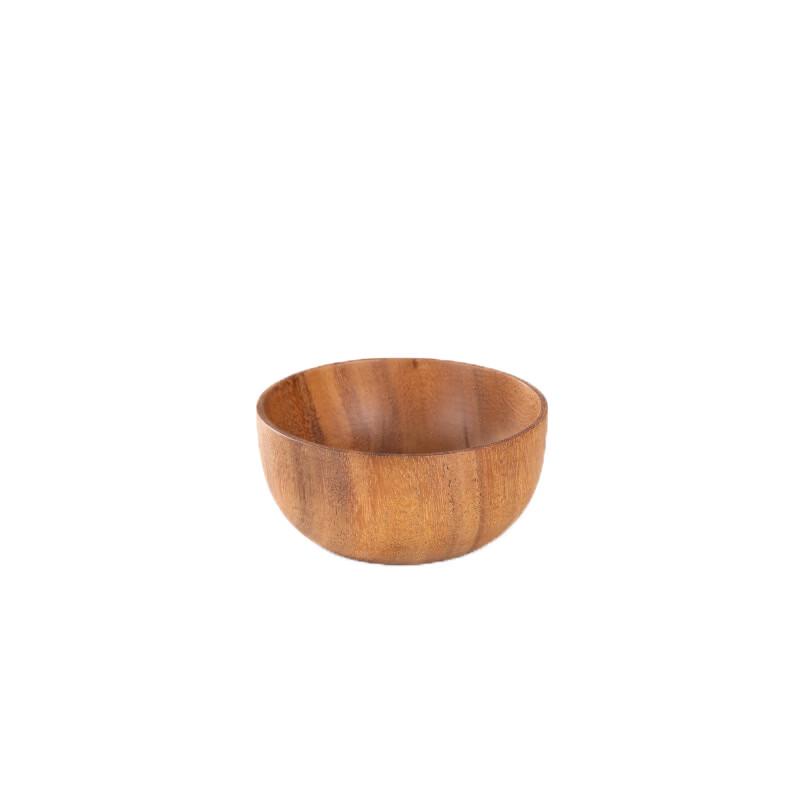 FengZhi Japanese Style Walnut Wood Flat-Bottom Bowl