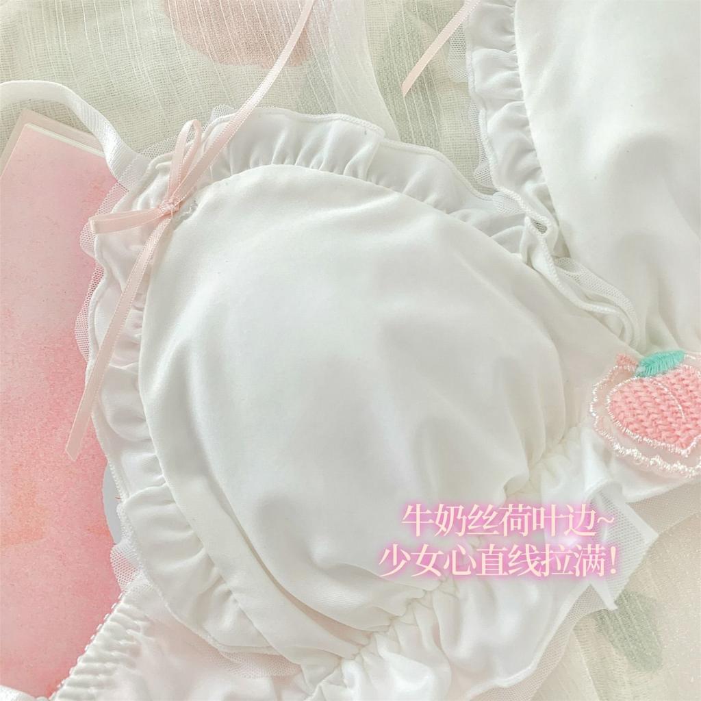 Mädchen süße BHs, rückenfreie weiße Unterwäsche ohne Bügel, Innentops