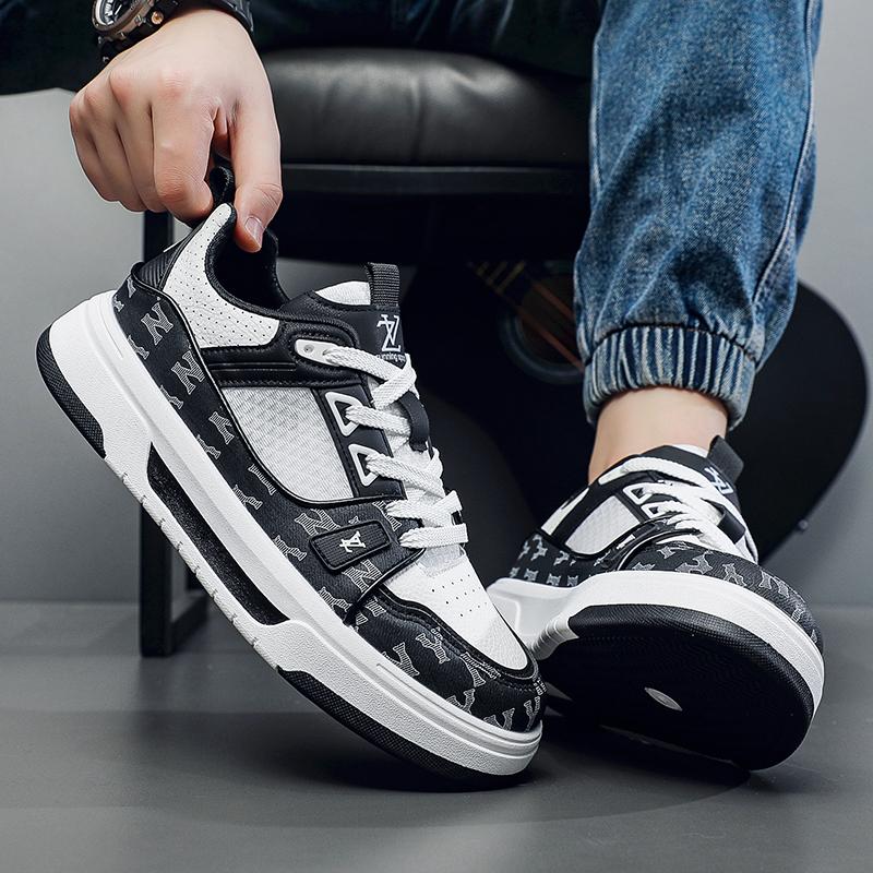 Moda pentru bărbați Pantofi de skateboard ocazional de jos pentru băieți Pantofi comozi Studenți de sex masculin Trend Talpă moale Clasic Respirabil Sală de sport Anti-alunecare