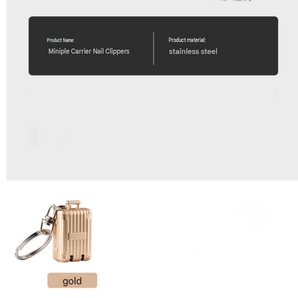 Nail Clippers Inside a Suitcase Miniature Keyring