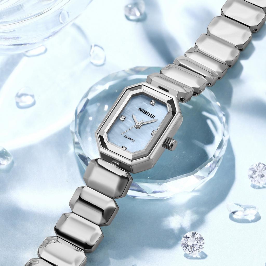 Fashion New Mother-Of-Pearl Small Square Watch Fashion Women'S Watch Exquisite Versatile Waterproof Quartz Watch Women