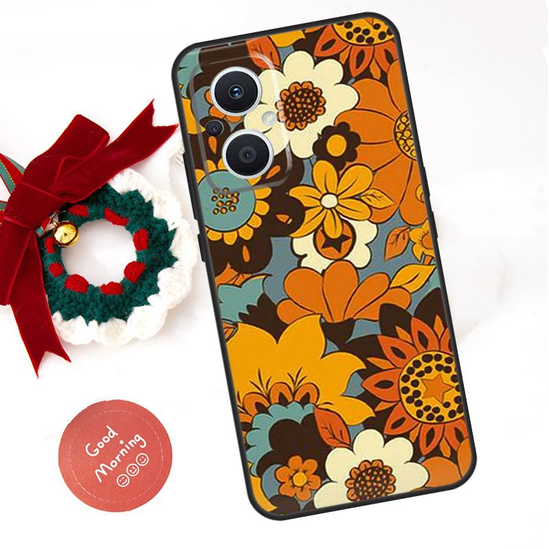 70s Hippie  Psychedelic Flowers Funda For OPPO Reno 14F 14 13 12 11 10 Pro 11F 12F 13F 7 8 Lite OPPO Find X8 X5 X9 Pro Case