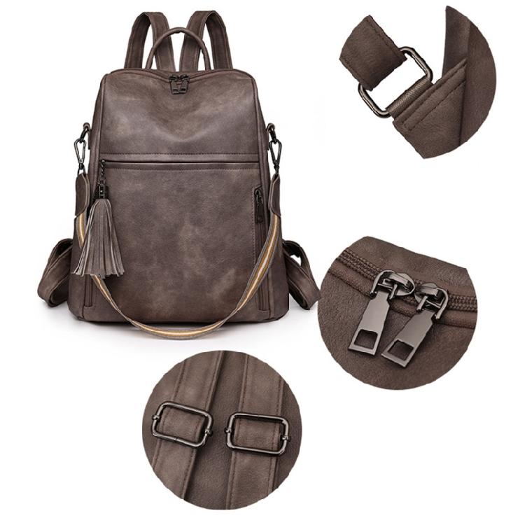 Women PU City Backpack Student School Bookbags Large Capacity Travel Backpacks